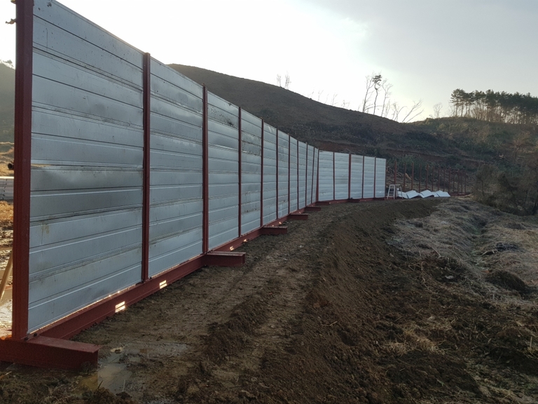 한화건설 안성현장 이동식방음벽 납품